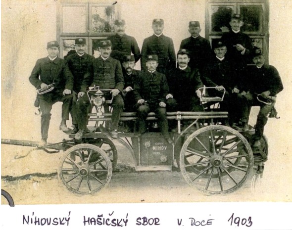 Níhovský hasičský sbor v roce 1903